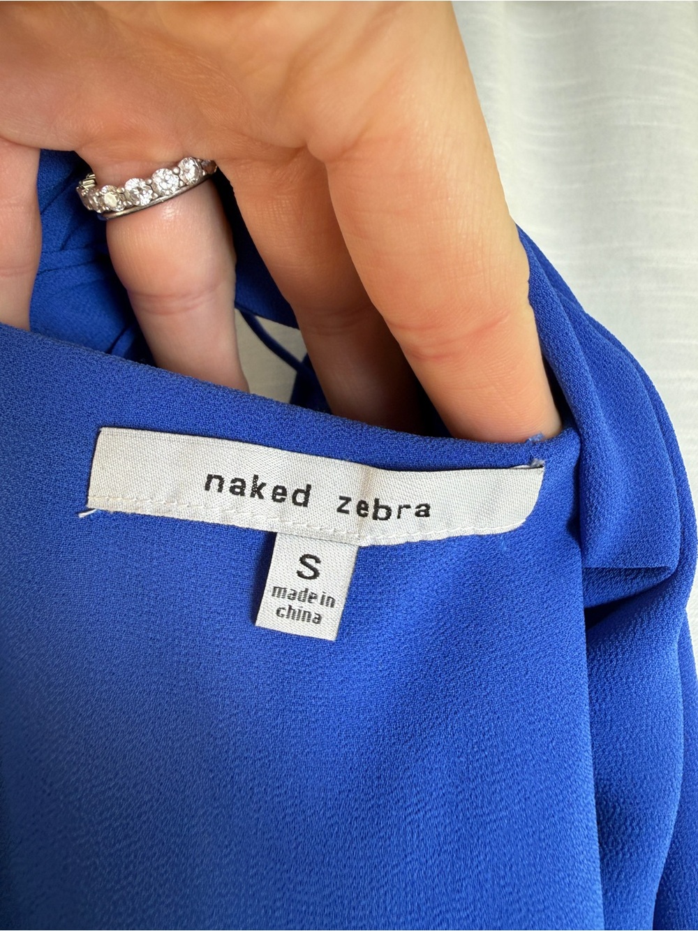 Naked Zebra Royal Blue Strappy Racerback Tank Top | Size S - Picture 11 of 12